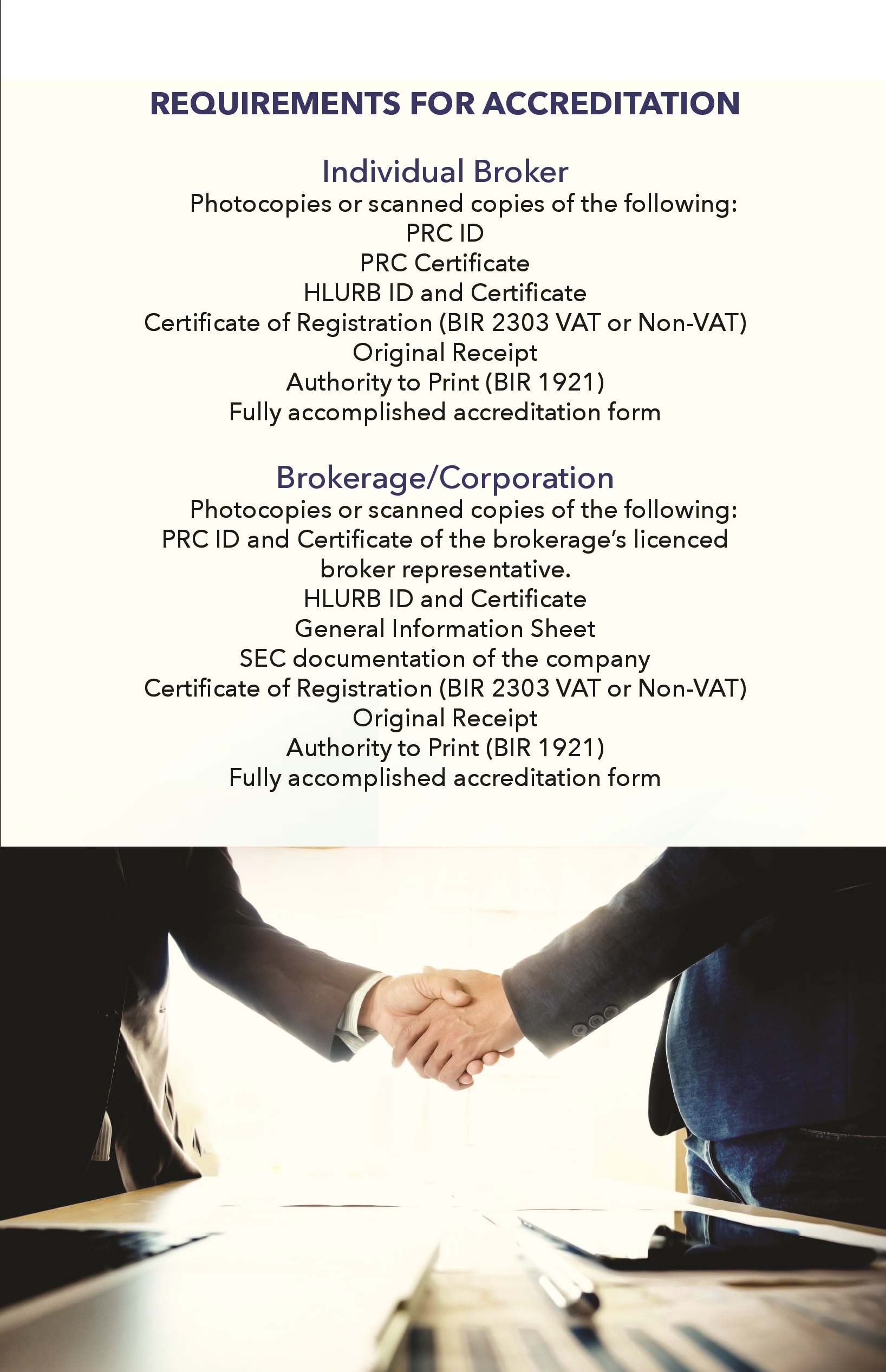 megaworld licensed broker requirements